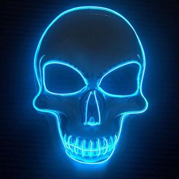 Halloween Mask Led Skeleton Light-Emitting Mask Horror Ghost Head Men And Women