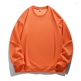 Men's Hoodies Mens Solid Colour Casual Sweatshirts Spring Autumn O Neck StreetWear T Shirts Male Tops