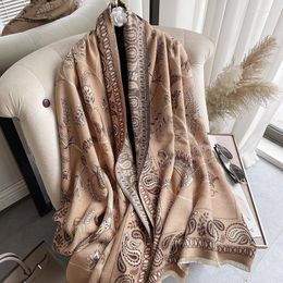 Scarves LUXURY CASHMERE FEEL SCARF PRINT REVERSABLE SUPER SOFT CLASSIC WINTER FALL STOLES UNISEX TRENDY PREMIUM QUALITY SCARFGIFT