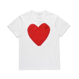 Designer Mens TShirt Red Heart Shirt Commes Casual Women Shirts Badge High Quanlity TShirts Cotton Embroidery classic love 1PIG