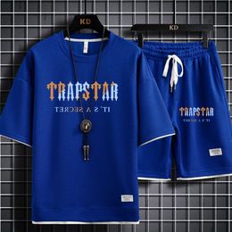 Mens Tracksuits Summer Designer Fashion Trapstars T Shirts Shorts Two Piece Sets Clothes For Men High Quality Brand Short Suits Conjunto 230724