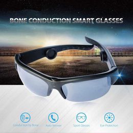 Smart Glasses 2018 New Bone Conduction Headphones Bone Conduction Sunglasses Bluetooth Wireless Headphones Smart Sunglasses Built in mic HKD230725