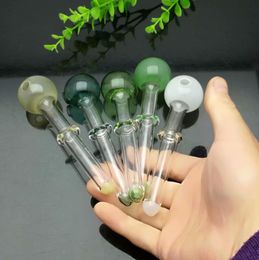 Glass Pipes Smoking blown hookah Manufacture Hand-blown bongs Colourful single wheel Colour bubble straight smoke pot