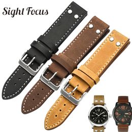 Watch Bands 20MM 22MM leather strap suitable for Stowa Pilot strap Flieger classic series timing/sports/Verus series rivet strap 230724