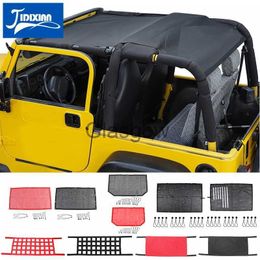 Car Sunshade JIDIXIAN Car Top Sunshade Cover for Jeep Wrangler TJ 19972006 Car Trunk Roof Anti UV Protection Insulation Bed Rest Net x0725