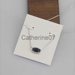 Pendant Necklaces Pendant Necklaces Necklace Black Stone Real 18K Gold Plated Dangles Glitter Jewelries Letter Gift With free dust bag J0725