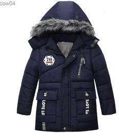 Kids Jackets for Boy Toddler Snowsuit Baby Boy Winter Jacket Warm Fur Coat Children Hooded Parka Outerwear Baby Clothing 1-6 Yrs L230625