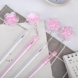 50/100pcs Cherry Blossom Pendant Unisex Pen Girl Glitter Water Student Signature Kids School Supplies