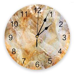 Wall Clocks Marble Clock Home Decor Bedroom Silent Oclock Watch Digital For Kids Rooms