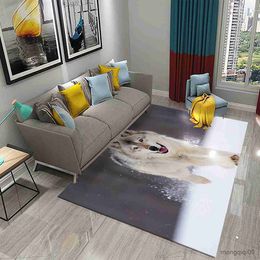 Carpets 3D Wolfs Animal Carpet for Living Room Anti-slip Bedroom Bedside Sofa Table Area Rug Large Indoor Floor Mat R230725