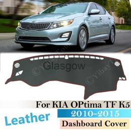 Car Sunshade For KIA Optima TF 2010 2015 K5 AntiSlip Leather Mat Dashboard Cover Sunshade Dashmat Carpet AntiUV Car Accessories 2013 2014 x0725
