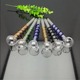 Glass Pipes Smoking blown hookah Manufacture Hand-blown bongs Colored wire glass large bubble direct fryer