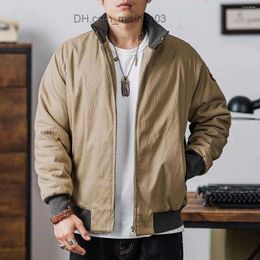 Men's Jackets Men's Jackets Military Jacket Thick Fleece Khaki Tank Army Uniform WW2 Autumn Winter Clothes Z230725