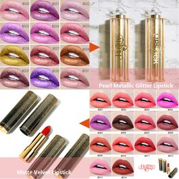 Lipstick Drop Matte Velvet Glitter Metallic Colors for Glossy Radiant Full High Pigmented Cosmetic 230725
