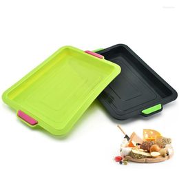 Baking Moulds Kapmore Food Grade Silicone Cake Pan Rectangular Non-Stick Mould Bread Mould DIY Tool