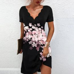 Casual Dresses Simple Summer Dress Extra Soft Short Sleeve Comfortable Trendy Lady Women Clothing Dress-up