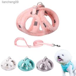 Adjustable Dog Harness No Pull Puppy Cat Winter Warm Harnesses Lead Leash French Bulldog Chihuahua Collar Rope Pet Accessories L230620