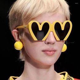 Sunglasses Mosengkw Vintage Heart Shaped Half Frame Love Cute Luxury Brsnd Design Women Snglasses