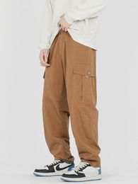 Men's Pants 2023 Spring Summer Multi-Pockets Cargo Men Streetwear Straight Baggy Joggers Work Sweatpants Male Cotton Casual Trousers