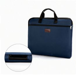 Briefcases Portable document bag canvas A4 office zipper large capacity men women handbag multi layer information briefcase meeting 230724