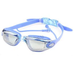 Goggles Adults Diopter Swimming Glasses Earplug Waterproof Arena Optical Natacion Swim Eyewear Anti Fog Prescription Diving Goggles HKD230725