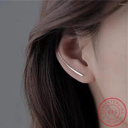 Stud Earrings S925 Sterling Silver Long Bar Female Simple Light Luxury Jewelry For Friend Christmas Gift Wholesale
