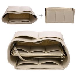 New Women Make Up Organiser Felt Insert Bag for Handbag Travel Inner Purse Portable Cosmetic Bags Fit Various Brand Bags