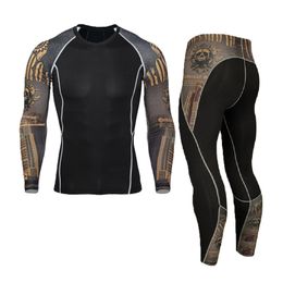 Men's Thermal Underwear Men's Thermal Underwear Sets Compression Sport Suit Sweat Quick Drying Thermo Underwear Men Clothing Long Johns Sets 230724