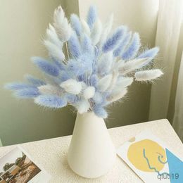 Dried Flowers 50/100pcs Natural Dried Flowers Coloured Bunny Tails Grass Country Wedding Decoration Home Accessories Decor Bouquet R230725