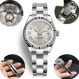 High quality luxury tethered Roman Dial large chain 28mm2813 automatic steel waterproof watch