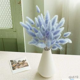 Dried Flowers 50/100pcs Fluffy Bunny Tails Dried Flowers Arrangement Natural Rabbit Tail Grass Floral for Wedding Home Room Decor R230725