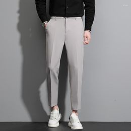 Men's Pants 2023 Spring Summer The Men Suit Casual Trousers Business Classic Straigh Ankle-Length Plus Size 27-38