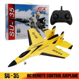 Aircraft Modle SU30 RC Aeroplane FX620 Remote Control Glider EPP Foam RC Plane 2.4G Radio Control Aircraft With LED Light Toys for Children 230724