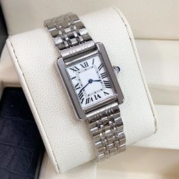 Women s Watches Top Brand Quartz Simple Square Dial Classic Women Watch Elegent Pure Stainless Steel Silver Luxury Wristwatch Lady Dress Clock 230725