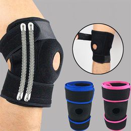 Adjustable Knee Support Pad Patella Knee Support Brace Protector Arthritis Knee Joint Leg Hinged Kneepad Compression Sleeve Hole W195P