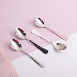 Dinnerware Sets 6Pcs Stainless Steel Bright Color Teaspoon Complete Cutlery Set Kitchen Tableware Coffee Spoon Mirror Dinnerwarer