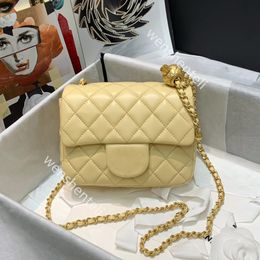 mini cf flap bag soft sheepskin designer Crossbody Bags vintage chain golden ball square shoulder bags channel Fashion Luxury purse top quality hobos chest bag