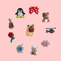 Shoe Parts Accessories Funny Brown Bear-T1113 Cartoon Charms For Clog Sandals Unisex Decoration Cute Jig Party Gift Drop Delivery Otdfr