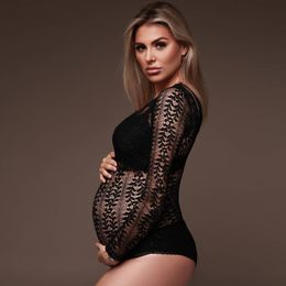 Maternity Dresses Maternity Pography Props Dress Sexy Lace Bodysuit Stretch fabric pregnancy Size Po Shoot Pography Dress For Women 230724