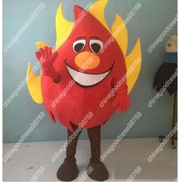 New Adult Characte Cute red big fire Mascot Costume Halloween Christmas Dress Full Body Props Outfit Mascot Costume