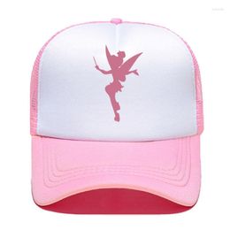 Ball Caps Fairy Cartoon Baseball Cap Trucker Hat For Women Men Unisex Mesh Adjustable Size Parent-child Hats