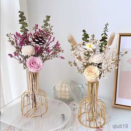 Dried Flowers Dried Flower Preserved Rose Flowers Bouquet Eternal Rose for Home Wedding Decoration indoor Gift for Mother Day Christmas Decor R230725