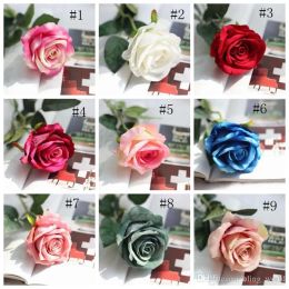 Artificial Flower Rose Silk Flowers Real Touch Peony Marrige Decorative Flower Wedding Decorations Christmas Decor 13 Colours YW1063 LL