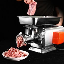 LINBBOSS 110V 220V Desktop Stainless Steel Electric Meat Grinders Home Sausage Stuffer Meat Mincer Heavy Duty Household Mincer