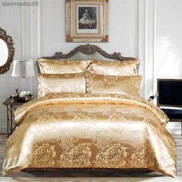 Luxury Floral Duvet Cover with case Eur Couple Comforter Bed Quilt Cover Wedding Bedding Set Queen/Full/King L230704