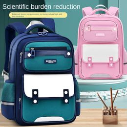 School Bags No. 2 Chinese style retro children's orthopaedic school bag suitable for young boys girls student backpacks children's schoolbags Mochila 230724