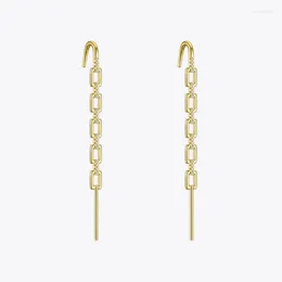 Stud Earrings ENFASHION Punk Rhinestone Link Chain For Women Gold Color Statement Geometric Earings Fashion Jewelry Gift E191096