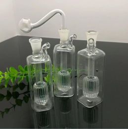 Glass Pipes Smoking blown hookah Manufacture Hand-blown bongs Square tube mini glass hookah bottle