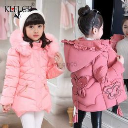 Down Coat Girls Clothing Baby Coats for Girls Warm Jackets For Spring Autumn Kids Girls Solid Hoodie Coat Cute Warm Girls' long coat HKD230725