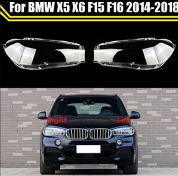 Suitable for BMW X5 X6 F15 F16 2014-2018 car headlight transparent lens X5 X6 F15 F16 car headlight transparent plexiglass lamp shell mask